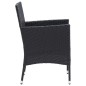 vidaXL Juego muebles jardín 5 pzas con cojines ratán sintético negro vidaXL Juego muebles jardín 5 pzas con cojines ratán sintético negro