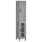 vidaXL Aparador alto madera contrachapada gris Sonoma 34,5x34x180 cm vidaXL Aparador alto madera contrachapada gris Sonoma 34,5x34x180 cm