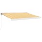 vidaXL Toldo retráctil aluminio y tela amarillo y blanco 3,5x2,5 m vidaXL Toldo retráctil aluminio y tela amarillo y blanco 3,5x2,5 m