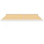 vidaXL Toldo retráctil aluminio y tela amarillo y blanco 3,5x2,5 m vidaXL Toldo retráctil aluminio y tela amarillo y blanco 3,5x2,5 m