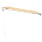 vidaXL Toldo retráctil aluminio y tela amarillo y blanco 3,5x2,5 m vidaXL Toldo retráctil aluminio y tela amarillo y blanco 3,5x2,5 m