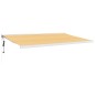 vidaXL Toldo retráctil aluminio y tela amarillo y blanco 5x3 m vidaXL Toldo retráctil aluminio y tela amarillo y blanco 5x3 m