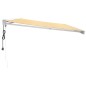 vidaXL Toldo retráctil aluminio y tela amarillo y blanco 5x3 m vidaXL Toldo retráctil aluminio y tela amarillo y blanco 5x3 m