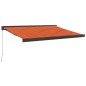 vidaXL Toldo retráctil aluminio y tela naranja y marrón 3x2,5 m vidaXL Toldo retráctil aluminio y tela naranja y marrón 3x2,5 m