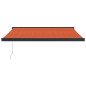 vidaXL Toldo retráctil aluminio y tela naranja y marrón 3x2,5 m vidaXL Toldo retráctil aluminio y tela naranja y marrón 3x2,5 m