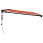 vidaXL Toldo retráctil aluminio y tela naranja y marrón 5x3 m vidaXL Toldo retráctil aluminio y tela naranja y marrón 5x3 m