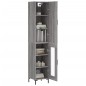 vidaXL Aparador alto madera contrachapada gris Sonoma 34,5x34x180 cm vidaXL Aparador alto madera contrachapada gris Sonoma 34,5x34x180 cm