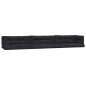 vidaXL Cojines para palés 7 piezas tela a cuadros negro vidaXL Cojines para palés 7 piezas tela a cuadros negro