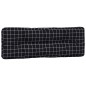 vidaXL Cojines para palés 7 piezas tela a cuadros negro vidaXL Cojines para palés 7 piezas tela a cuadros negro
