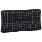 vidaXL Cojines para palés 7 piezas tela a cuadros negro vidaXL Cojines para palés 7 piezas tela a cuadros negro