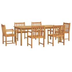 vidaXL Juego de comedor para jardín 7 piezas madera maciza acacia