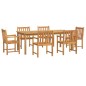 vidaXL Juego de comedor para jardín 7 piezas madera maciza acacia vidaXL Juego de comedor para jardín 7 piezas madera maciza acacia