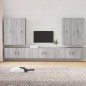 vidaXL Set de muebles para TV 7 pzas madera contrachapada gris Sonoma vidaXL Set de muebles para TV 7 pzas madera contrachapada gris Sonoma