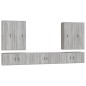 vidaXL Set de muebles para TV 7 pzas madera contrachapada gris Sonoma vidaXL Set de muebles para TV 7 pzas madera contrachapada gris Sonoma