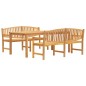 vidaXL Juego de comedor para jardín 3 pzas madera maciza de teca vidaXL Juego de comedor para jardín 3 pzas madera maciza de teca