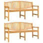 vidaXL Juego de comedor para jardín 3 pzas madera maciza de teca vidaXL Juego de comedor para jardín 3 pzas madera maciza de teca