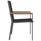 vidaXL Sillas de jardín 4 uds textilene y acero negro 55x61,5x90 cm vidaXL Sillas de jardín 4 uds textilene y acero negro 55x61,5x90 cm