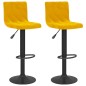 vidaXL Taburetes de cocina 2 unidades terciopelo amarillo mostaza vidaXL Taburetes de cocina 2 unidades terciopelo amarillo mostaza