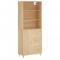 vidaXL Aparador alto madera contrachapada color roble 69,5x34x180 cm vidaXL Aparador alto madera contrachapada color roble 69,5x34x180 cm