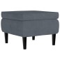 vidaXL Taburete con patas de madera terciopelo gris oscuro vidaXL Taburete con patas de madera terciopelo gris oscuro