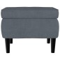 vidaXL Taburete con patas de madera terciopelo gris oscuro vidaXL Taburete con patas de madera terciopelo gris oscuro