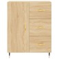 vidaXL Aparador alto madera contrachapada color roble 69,5x34x180 cm vidaXL Aparador alto madera contrachapada color roble 69,5x34x180 cm