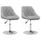 vidaXL Sillas de comedor giratorias 2 uds de terciopelo gris claro vidaXL Sillas de comedor giratorias 2 uds de terciopelo gris claro