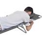 vidaXL Tumbona plegable con cojín de cabeza y respaldo ajustable gris vidaXL Tumbona plegable con cojín de cabeza y respaldo ajustable gris