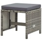 vidaXL Set de comedor de jardín 5 pzas y cojines ratán sintético gris vidaXL Set de comedor de jardín 5 pzas y cojines ratán sintético gris