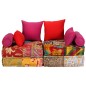 vidaXL Puf modular de 2 plazas de tela patchwork vidaXL Puf modular de 2 plazas de tela patchwork