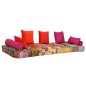 vidaXL Puf modular de 2 plazas de tela patchwork vidaXL Puf modular de 2 plazas de tela patchwork