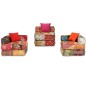 vidaXL Puf modular de 3 plazas de tela patchwork vidaXL Puf modular de 3 plazas de tela patchwork