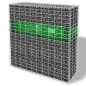 vidaXL Muro de gaviones jardín con piedras de vidrio LED 100x30x100cm vidaXL Muro de gaviones jardín con piedras de vidrio LED 100x30x100cm