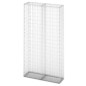 vidaXL Muro de gaviones jardín con piedras de vidrio y LED 85x30x200cm