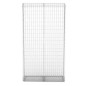 vidaXL Muro de gaviones jardín con piedras de vidrio y LED 85x30x200cm