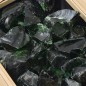 vidaXL Muro de gaviones jardín con piedras de vidrio y LED 85x30x200cm