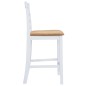 vidaXL Set mesa y sillas de bar 3 piezas madera maciza natural blanca vidaXL Set mesa y sillas de bar 3 piezas madera maciza natural blanca