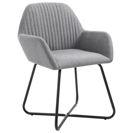 vidaXL Sillas de comedor 6 unidades tela gris claro