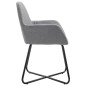 vidaXL Sillas de comedor 6 unidades tela gris claro