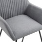vidaXL Sillas de comedor 6 unidades tela gris claro