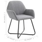 vidaXL Sillas de comedor 6 unidades tela gris claro