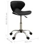 323674 vidaXL Salon Spa Stool Black Faux Leather 323674 vidaXL Salon Spa Stool Black Faux Leather