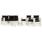 vidaXL Set muebles de palés para jardín 5 piezas madera cojines negros vidaXL Set muebles de palés para jardín 5 piezas madera cojines negros