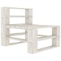 vidaXL Set muebles de palets de jardín 6 pzas madera cojines crema