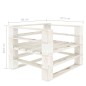 vidaXL Set muebles de palets de jardín 6 pzas madera cojines crema