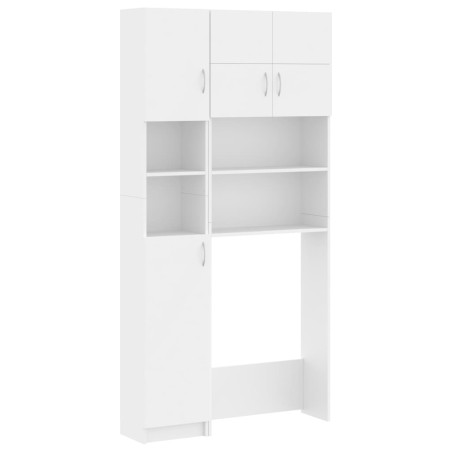  vidaXL Mueble para lavadora madera de ingeniería blanco