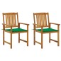 vidaXL Sillas de jardín con cojines 2 unidades madera maciza de acacia vidaXL Sillas de jardín con cojines 2 unidades madera maciza de acacia
