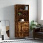 vidaXL Aparador alto madera contrachapada roble ahumado 69,5x34x180 cm vidaXL Aparador alto madera contrachapada roble ahumado 69,5x34x180 cm