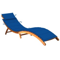 vidaXL Tumbona de jardín con cojín madera maciza de acacia 