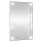 vidaXL Espejo de pared rectangular con luces LED vidrio 50x80 cm vidaXL Espejo de pared rectangular con luces LED vidrio 50x80 cm